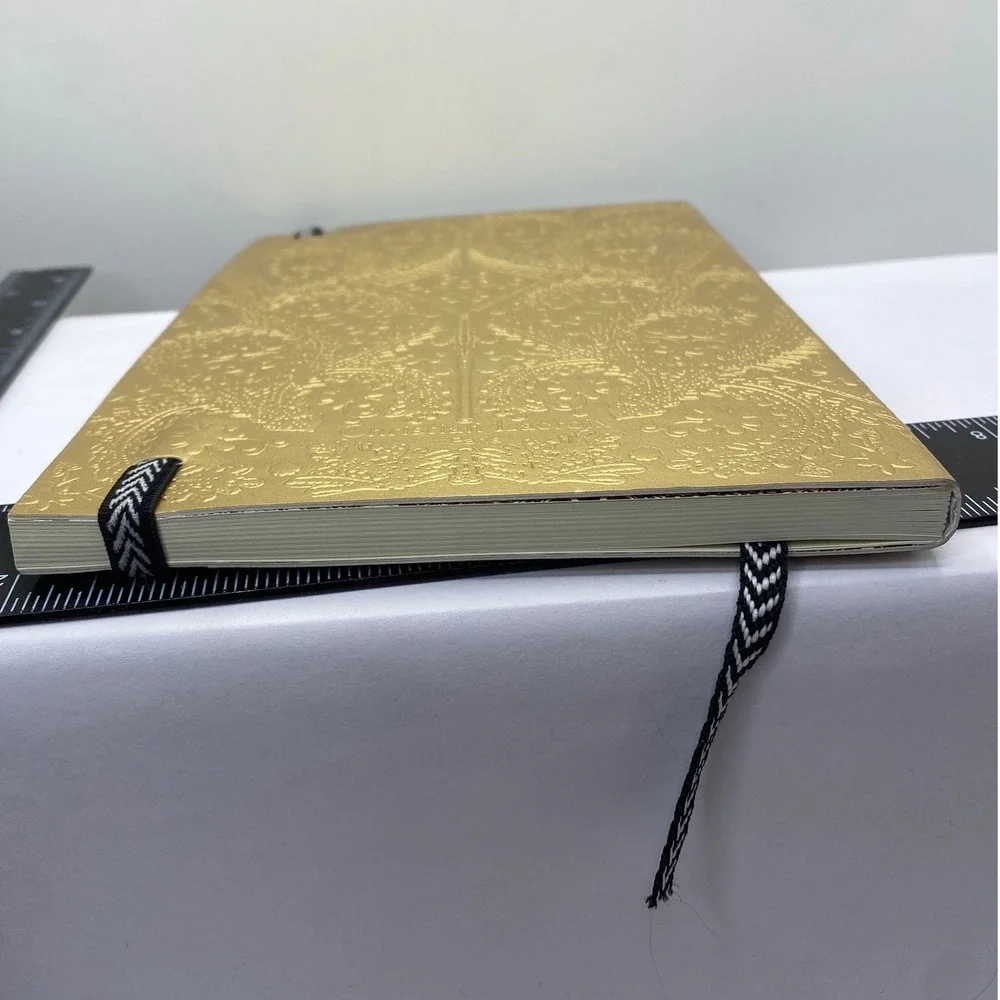 Christian Lacroix Paris Paseo Gold‎ Embossed Journal Notebook Metallic Gold 8x6
